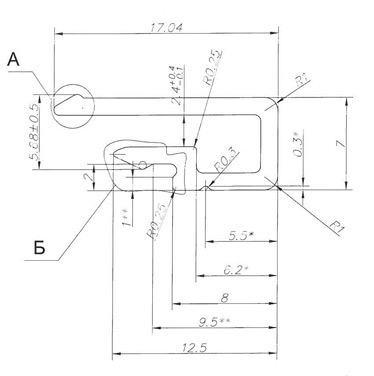 Схема - Алюминиевый профиль для вентиляции НЧП-4417