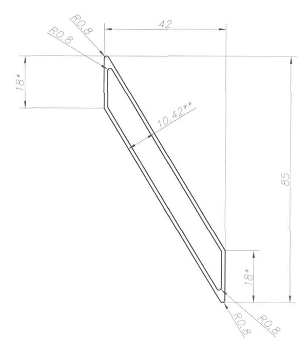 Схема - Алюминиевая плоская трубчатая лопасть решетки Р-101
